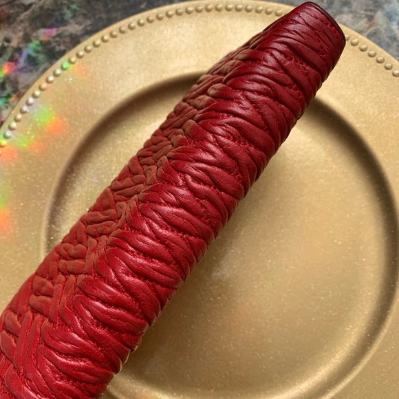 Red Coach Leather Wallet - Picture 7 of 13